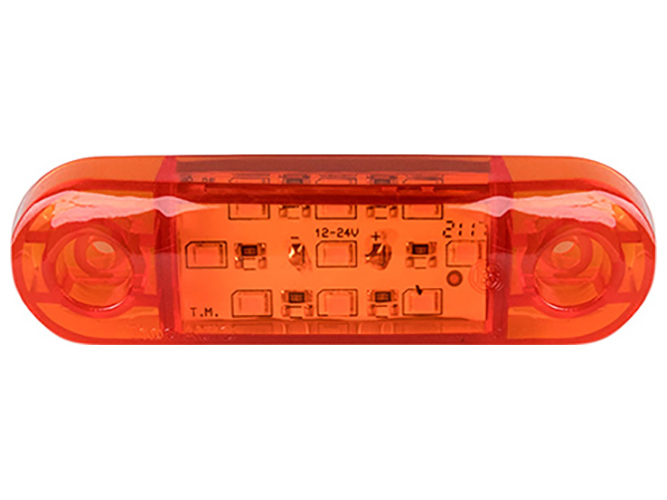 Повторитель габарита, палец широкий, 9 LED, 12/24V, желтый