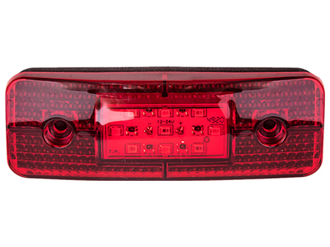 Повторитель габарита, овальный, 9 LED, 12/24V, красный