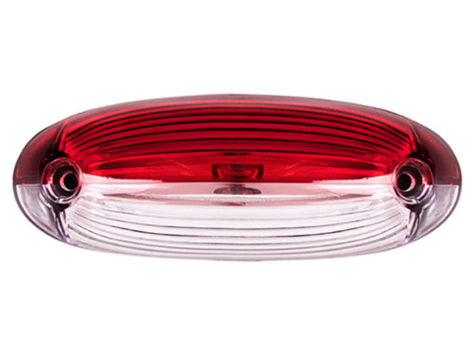 Повторитель габарита (овал) 18 LED 12, 24V бело-красный (TH-1818)