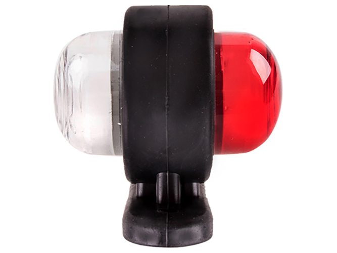 Габарит бело-красный 3 LED, 12/24V, малый на ножке