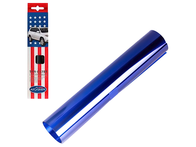 Смуга на лобове скло проста Autodnepr, 0,2x1,5м, Blue