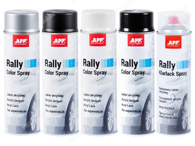 Краска аэрозольная APP Rally Color Spray, серебристый, 600мл, 210114