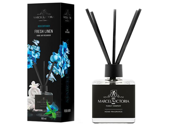 Ароматизатор жидкий для дома/офиса Tasotti Reed diffuser, Fresh Linen, 100мл