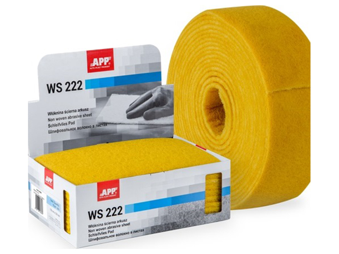 Скотч-брайт APP WS 222 15x23см, золотой, 10шт, микрозернистый (06Z230)