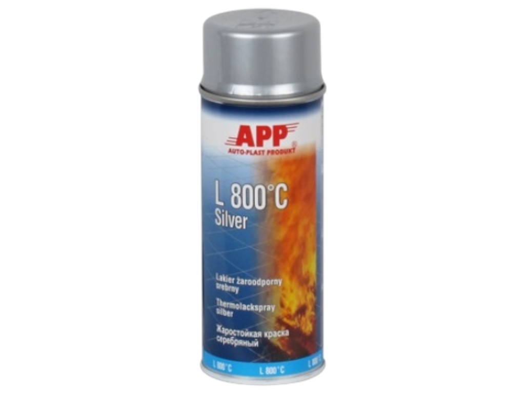 Краска App l650°c black spray, аэрозольная, серебро, 400 мл
