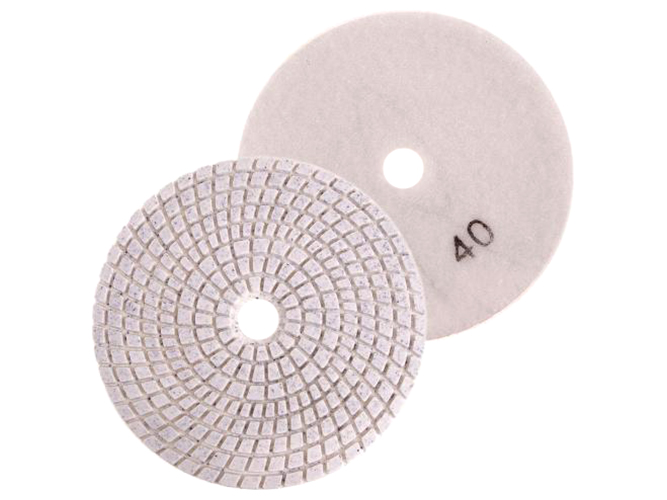 Круг алмазный шлифовальный на липучке 12,5см, зерно 40, Alloid