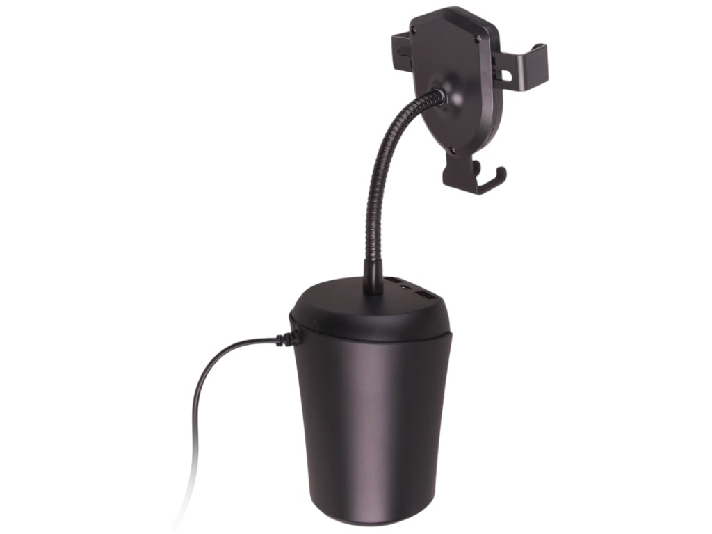 Зарядний пристрій бездротовий BX8, автомобільний, пластик, ABS, 6,2×23см, колір чорний