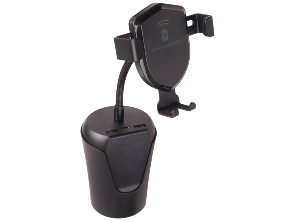 Зарядний пристрій бездротовий BX8, автомобільний, пластик, ABS, 6,2×23см, колір чорний