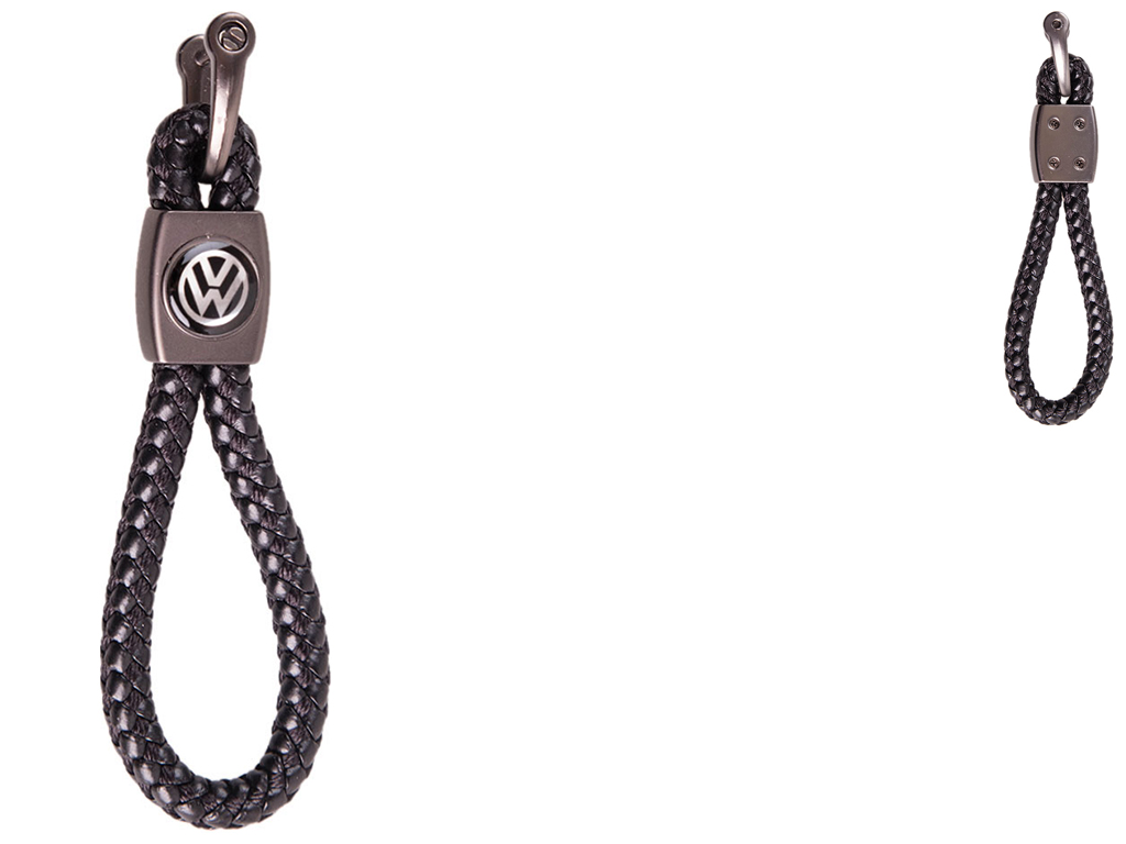 Брелок кожзам плетеный со скобой CN VOLKSWAGEN