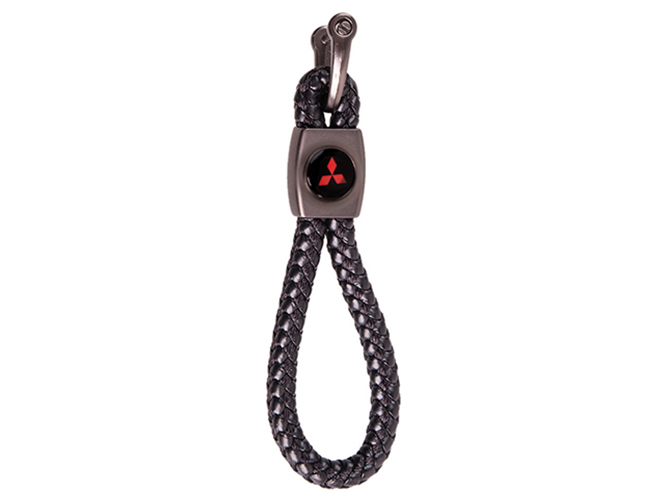 Брелок кожзам плетеный со скобой CN MITSUBISHI