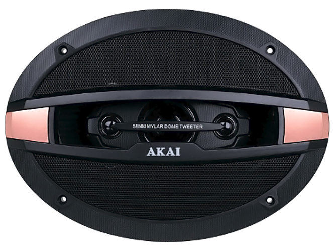Четырехполосные коаксиальные динамики Akai, 6x9см, TJ-690
