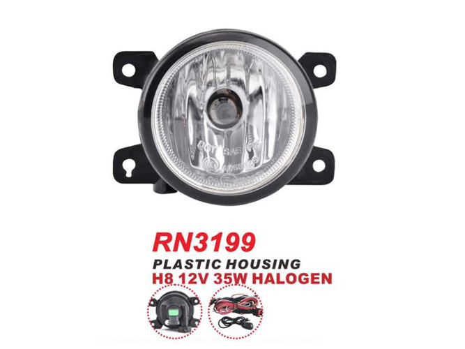 Фари додаткові RN-3199, універсальні (Renault/HD/NS/MB/SZ), H8, 12V, 35W, з проводкою