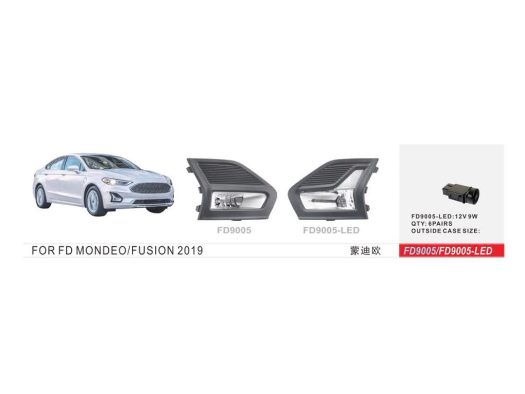 Противотуманные LED-фары DLAA для Ford Fusion с 2019 года, 12V9W, с электропроводкой