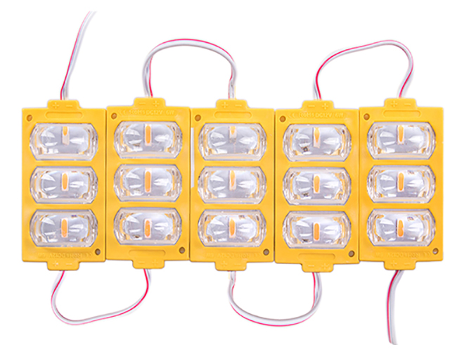 Лента Модуль 3LED 7338-2835, желтый, 12V (цена за 5 модулей в ленте)