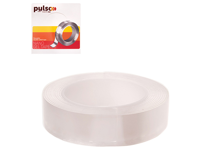Многоразовая двухсторонняя скотч-лента Pulso, NGT-3302, 3м x 30x2мм
