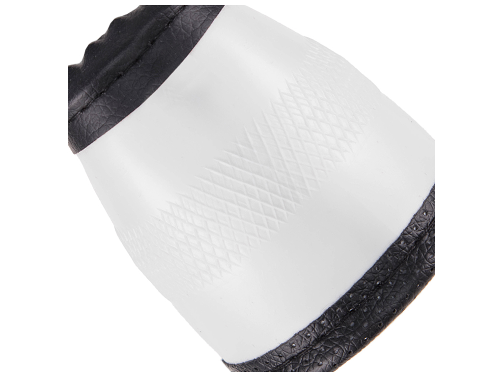 Чехол на руль VLOD-LF2161 BR M (37-39см), белая основа, кожа один шов/flat (цвет коричневый)