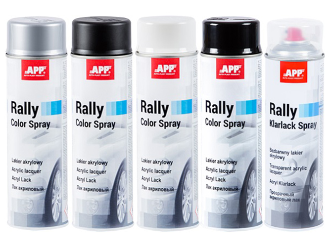 Фарба аерозольна APP Rally Color Spray, білий, 600мл (210111)