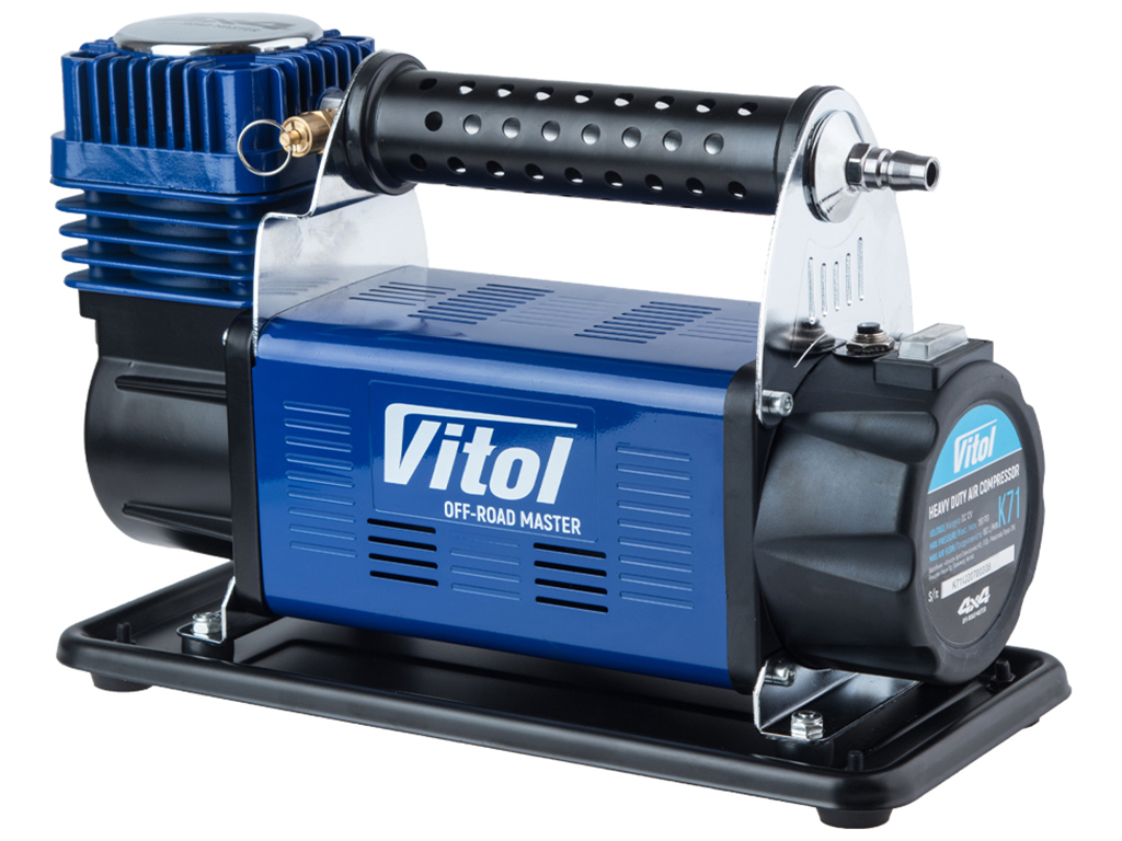 Компрессор Vitol К-71 OFF ROAD MASTER, 150psi, 50Amp, 160л, шланг 7,5м, клеммы