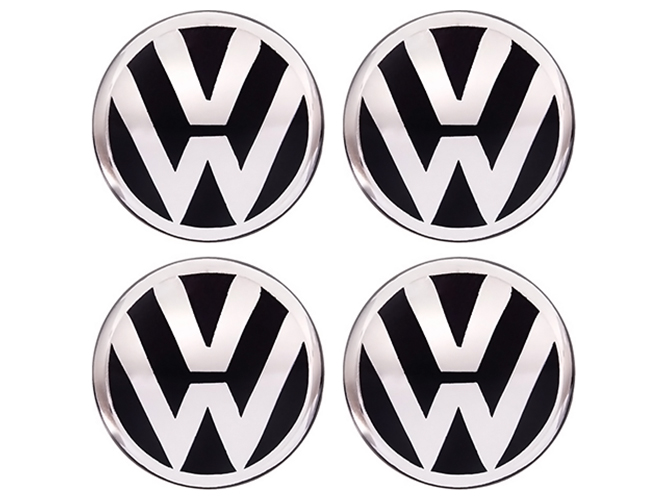 Емблема для заглушки колісного диска VW, D55, силіконова (ціна на 4шт)