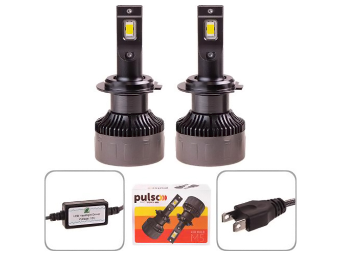 Лампы Pulso M5, H7, LED-chips CSP, 9-16v, 2x100w, 26000Lm, 6500K
