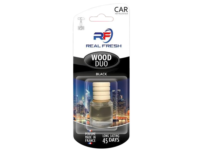 Освежитель воздуха жидкий Real Fresh Wood Duo, черный, 5мл