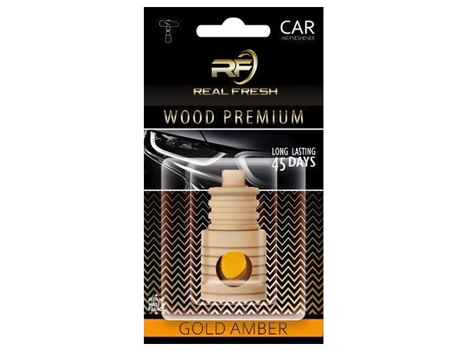 Освежитель воздуха жидкий Real Fresh Wood Premium, Gold Amber, 5мл