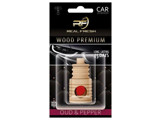 Освежитель воздуха жидкий Real Fresh Wood Premium, Oud & Pepper, 5мл