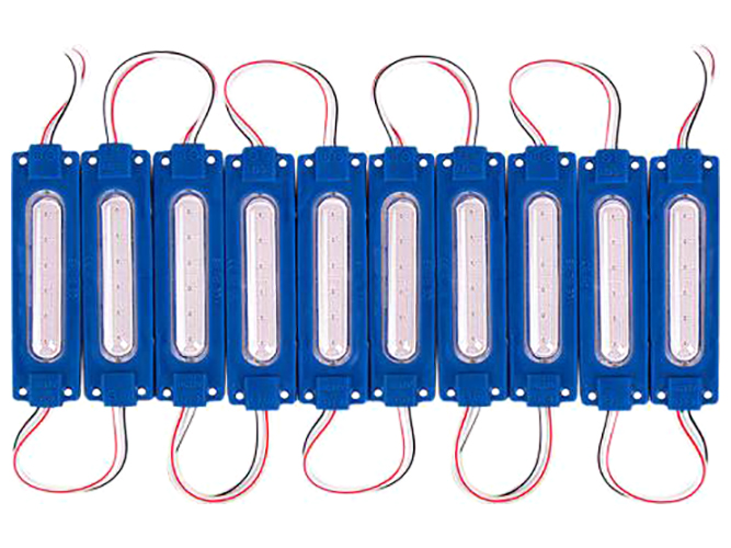 Лента Модуль COB 8cm Blue 12V (цена за 10 модулей в ленте)