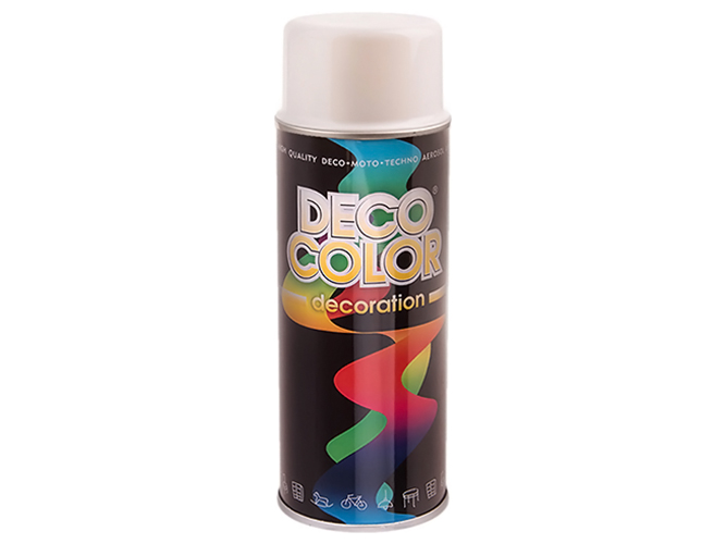 Фарба аерозольна Deco Color Decoration, білий глянець, 400мл