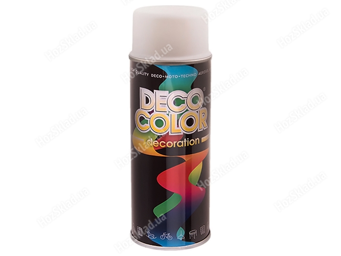 Краска аэрозольная Deco Color Decoration, белый мат, 400мл