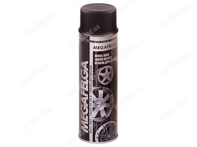 Фарба аерозольна Deco Color Megafelga, для дискiв чорний сатин, 500мл (725434)