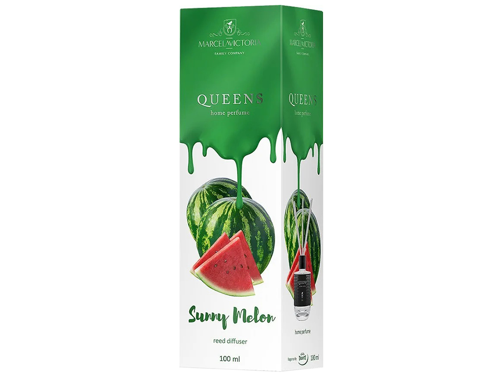 Ароматизатор жидкий для дома/офиса Tasotti Car & Home QUEENS White, Sunny Melon, 100мл