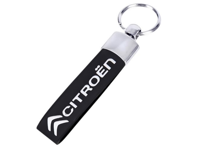 Брелок с резиновым ремешком, черный, CITROEN