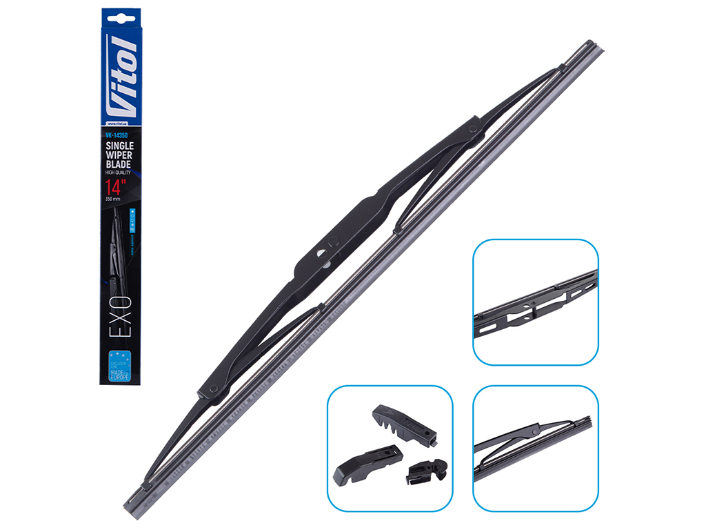Щетка стеклоочистителя каркасная VITOL EXO 14", 35см (VK-14350)
