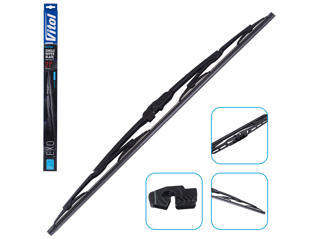 Щетка стеклоочистителя каркасная VITOL EXO 21" 53см (VK-21530)