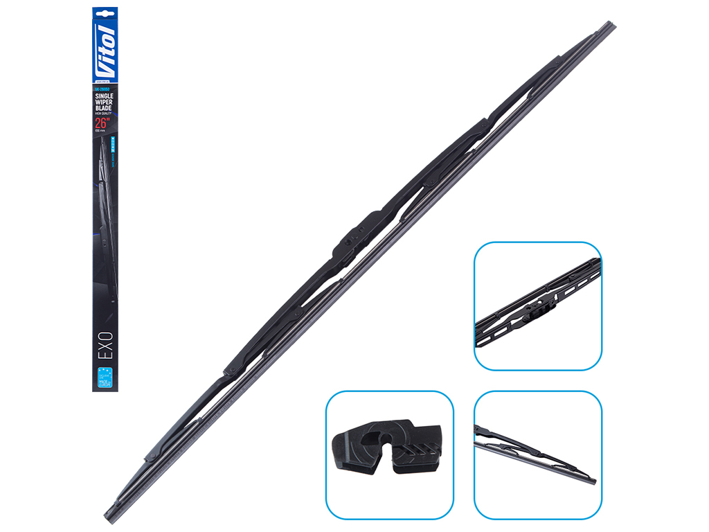Щетка стеклоочистителя каркасная VITOL EXO 26" 65см (VK-26650)