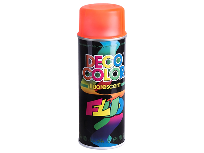 Краска аэрозольная Deco Color Decoration, флуоресцентная, красная, 400мл