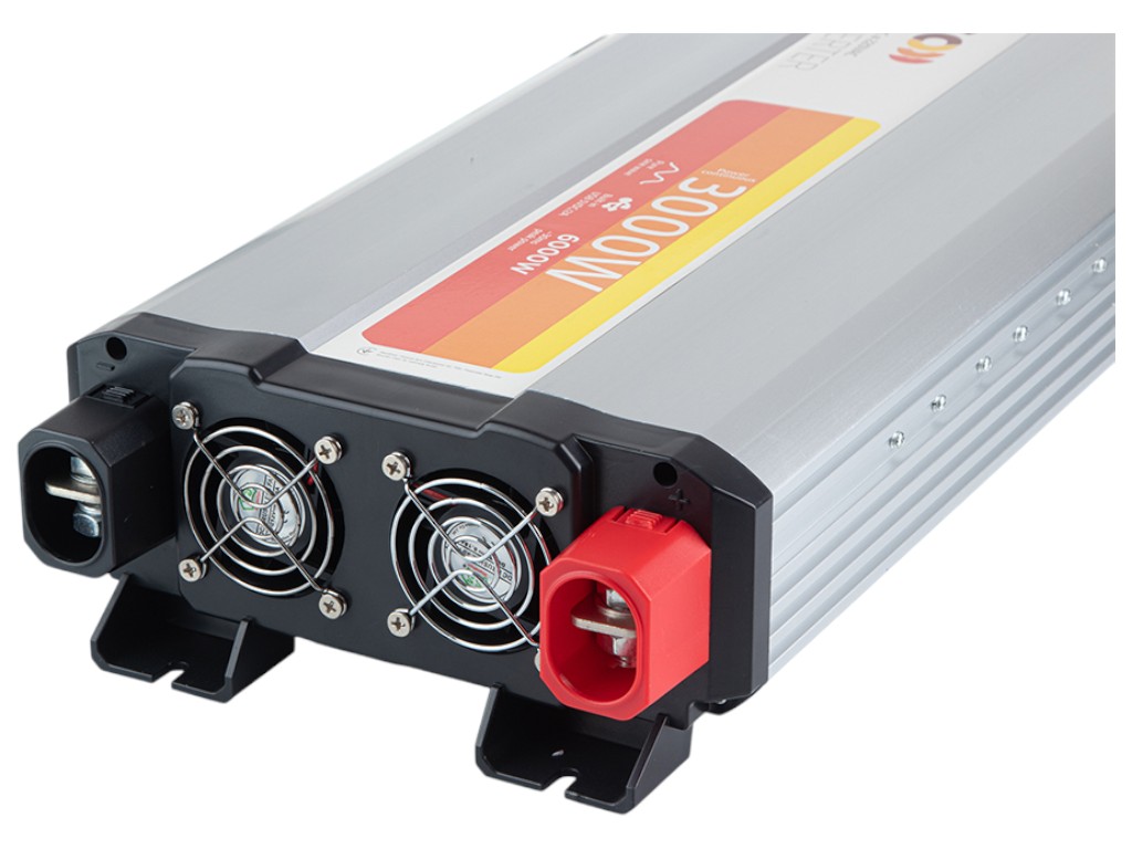 Преобразователь напряжения Pulso ISU-3000/12V-220V/3000WLCD/USB-5VDC2.0A, синусоидная волна, клеммы