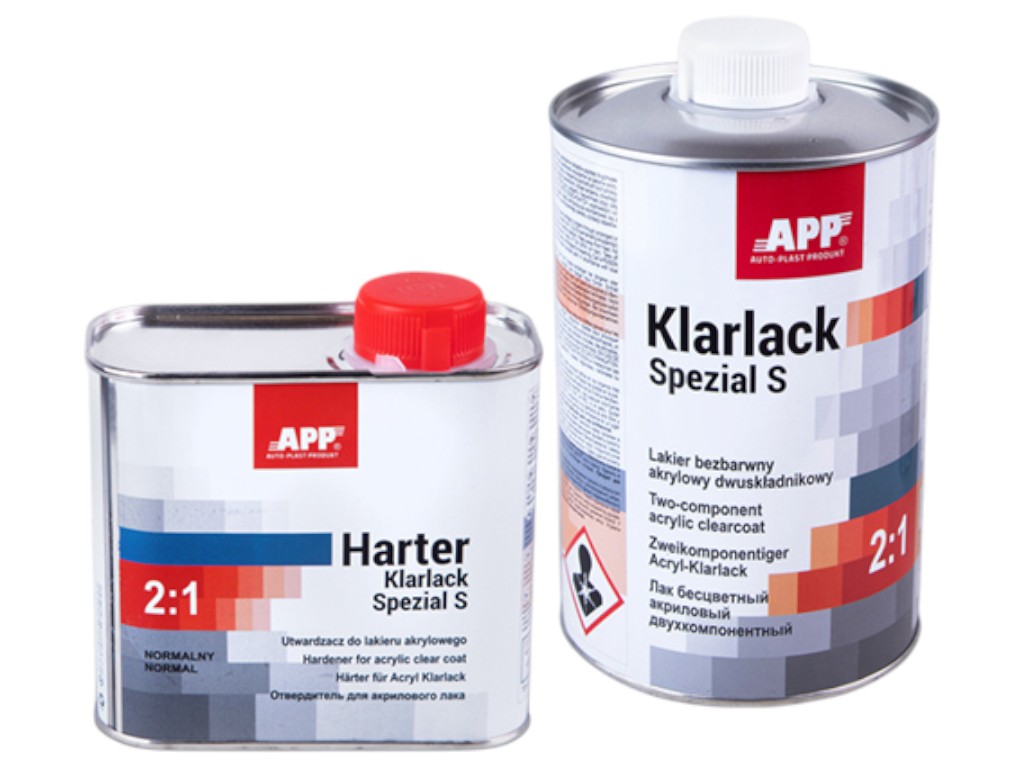 Лак акриловый App 2K HS Acryl Klarlack Spezial S, 2:1, с отвердителем, 1 л + 0.5 л