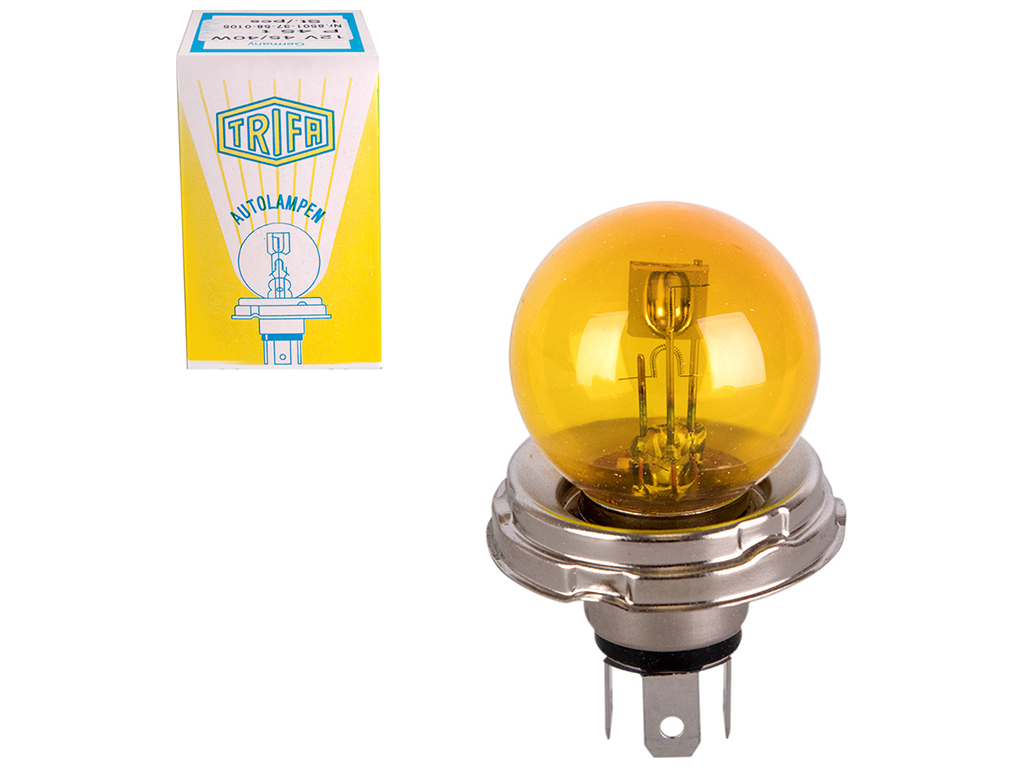 Лампа Асим. для фары Trifa 12V 45/40W P 45t желтая (08501)