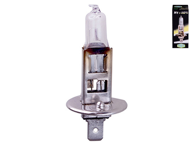 Лампа автомобільна галогенна для фари Trifa H1, 12V, 55W Xenon +50%, цоколь P14,5s (51650)