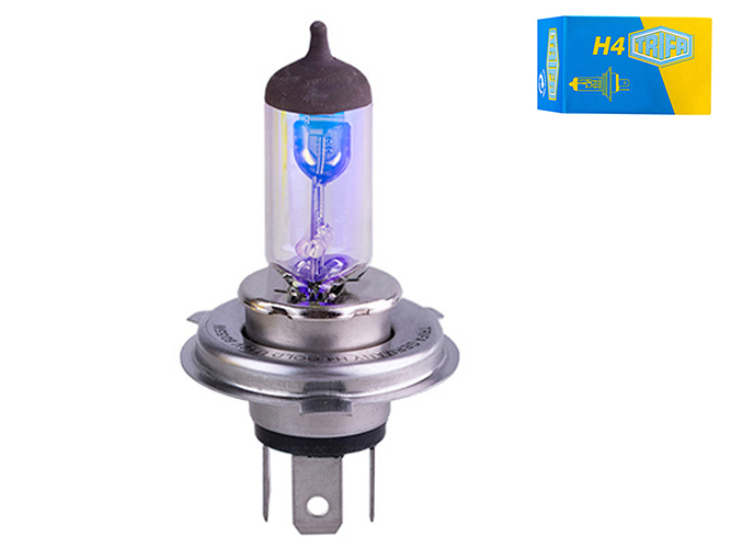 Лампа автомобільна галогенна для фари Trifa H4, 12V, 60 - 55W gold, цоколь P43t (91661)