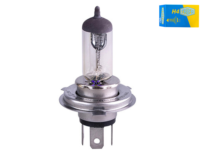 Лампа автомобільна галогенна для фари Trifa H4, 24V, 70 - 75W HD, цоколь P43t (21662)