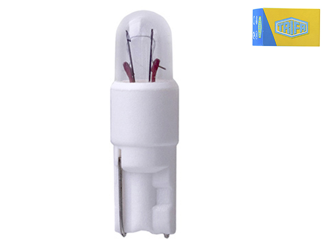 Лампа автомобильная с клиновидным цоколем Trifa, 12V, 1,3W, цоколь BX8,4d (02716)