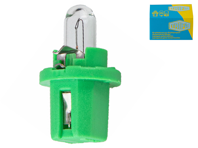 Лампа автомобільна з клиновидним цоколем Trifa, 12V, 2W, цоколь BAX10d - B8,5d (02726)
