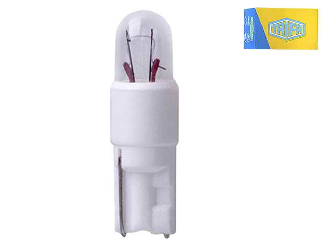 Лампа автомобільна з клиновидним цоколем Trifa, 24V, 1W, цоколь W2x4,6d (02714)