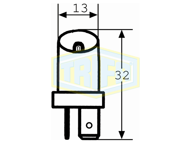 Лампа автомобільна з клиновидним цоколем Trifa, 24V, 2,4W, цоколь REF9 T2 white (02771)