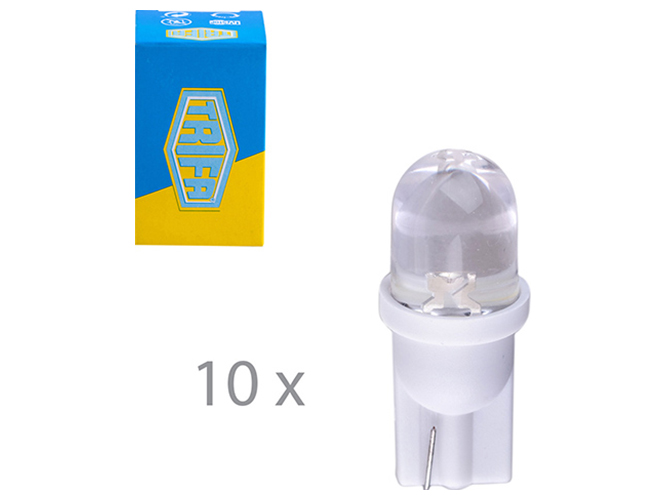 Лампа Светодиодная LED с пластиковым цоколем Trifa 12V 0,27W W2,1x9,5d T10 20mA white