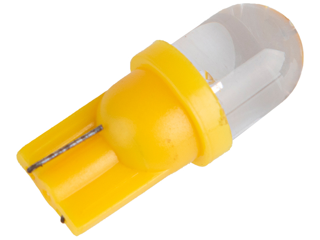 Лампа Светодиодная LED с пластиковым цоколем Trifa 12V 0,27W W2,1x9,5d T10 20mA yellow