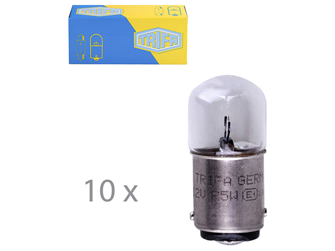 Лампа Сферическая Trifa 12V R5W BA 15d (00314)